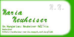 maria neuheiser business card